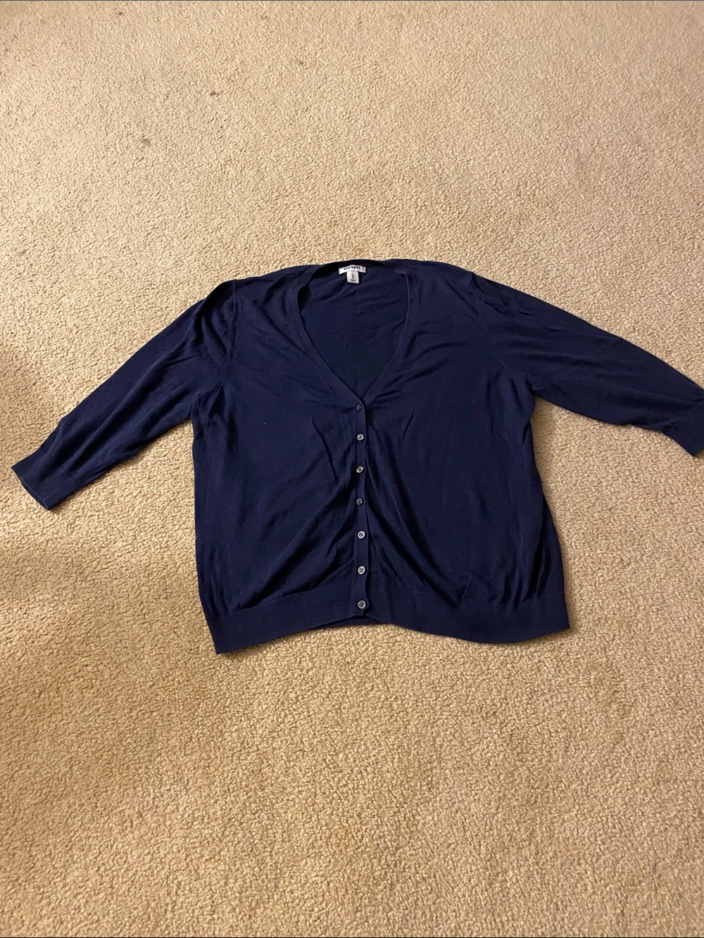 Old Navy Navy V-Neck Button Cardigan